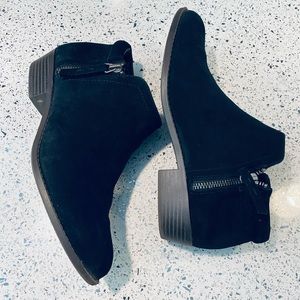 ANKLE BOOTIE - FAUX SUEDE BLACK